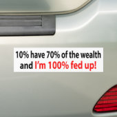 うんざりする100%! バンパーステッカー (車上)