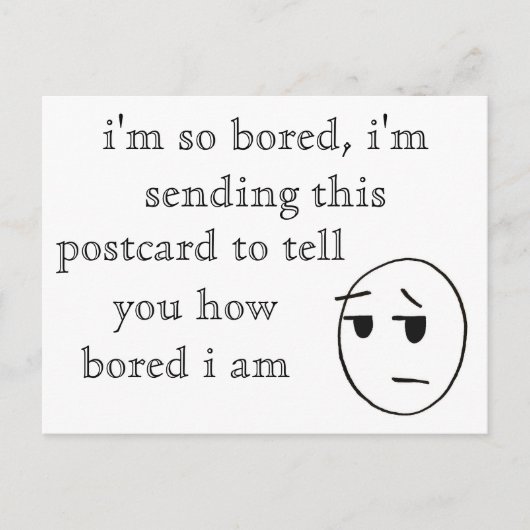 「うんざりだ」はがき ポストカード (正面)