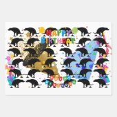 うんちおもしろいり犬誕生日 ラッピングペーパーシート (正面2)