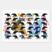 うんちおもしろいり犬誕生祝い ラッピングペーパーシート (正面3)