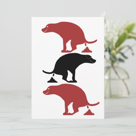 うんちおもしろいり犬 サンキューカード (スタンド正面)