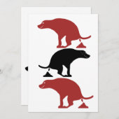 うんちおもしろいり犬 サンキューカード (正面/裏面)