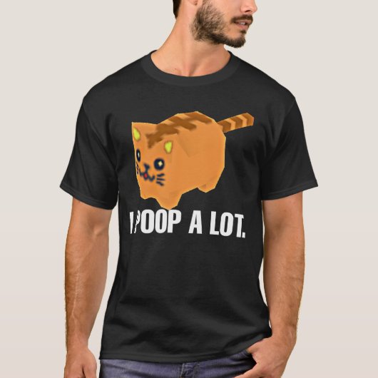 うんちが多い猫のミーム Tシャツ (正面)