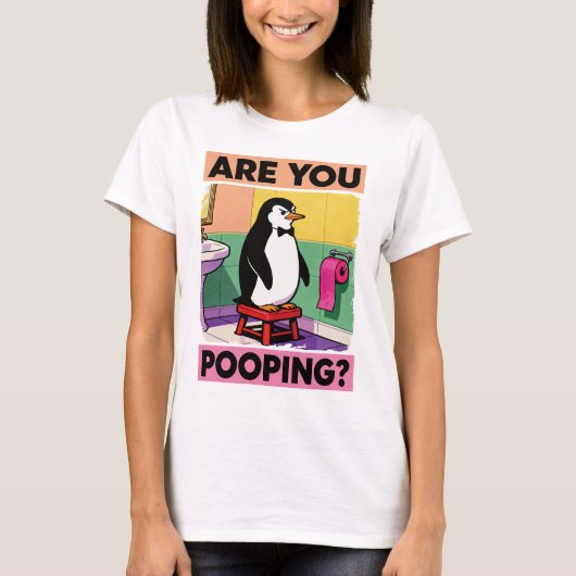 うんちしていますか? Tシャツ (正面)