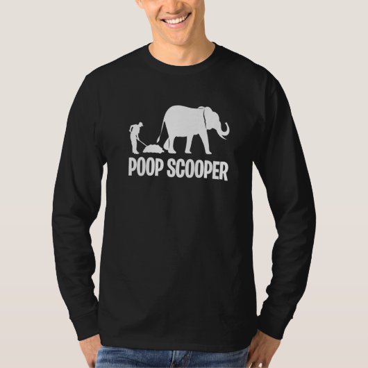 うんちすくい アニマルケアスタッフ 動物園スタッフ 動物好き Tシャツ (正面)