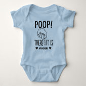 うんちだ！そこにある！面白い ベビーボディスーツ (正面)
