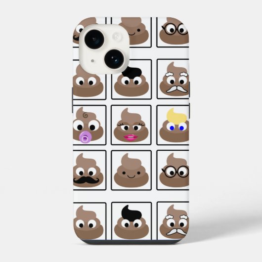 うんちの顔いろいろ iPhoneケース (裏面)