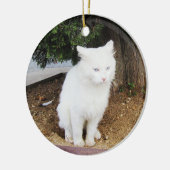 うんちをする猫 セラミックオーナメント (左)