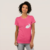 うんちハートうさぎ女性Tシャツ Tシャツ (正面フル)