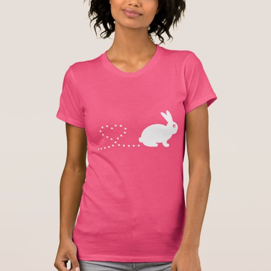 うんちハートうさぎ女性Tシャツ Tシャツ (正面)