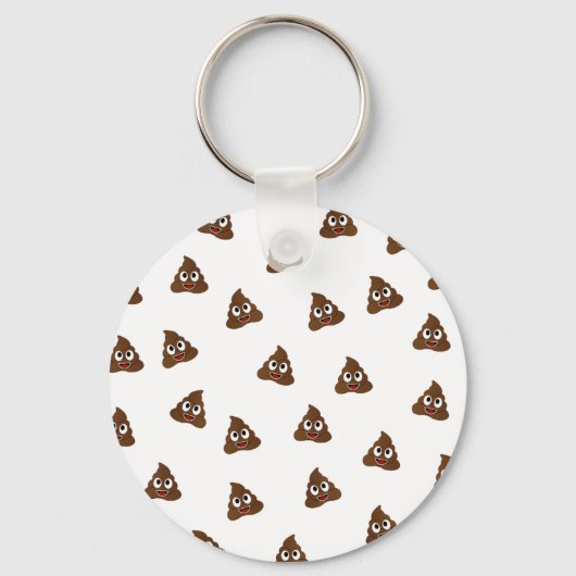 うんち絵文字の山の笑顔のウンチ キーホルダー (正面)