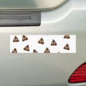 うんち絵文字の山の笑顔のウンチ バンパーステッカー (車上)