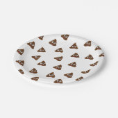 うんち絵文字の山の笑顔のウンチ ペーパープレート (アングル)