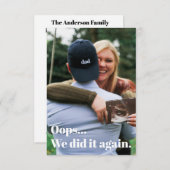 うんまたやったよ妊娠の発表 サンキューカード (正面/裏面)