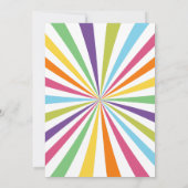 うんベビーレトロベビーシャワーカラフルとおもしろい 招待状 (裏面)