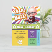 うんベビーレトロベビーシャワー 招待状 (スタンド正面)