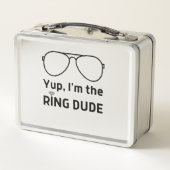 うんリング男の子おもしろい女の子の男の子 メタルランチボックス (裏面)