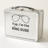 うんリング男の子おもしろい女の子の男の子 メタルランチボックス (正面)