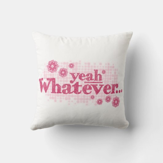 うん何でも赤ピンクの白クッション枕 クッション (裏面)