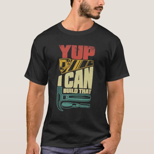 うん大工の大工を造れるよ Tシャツ (正面)