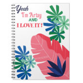 うん私はアートそれが大好きスパイラルフォトノート ノートブック (正面)