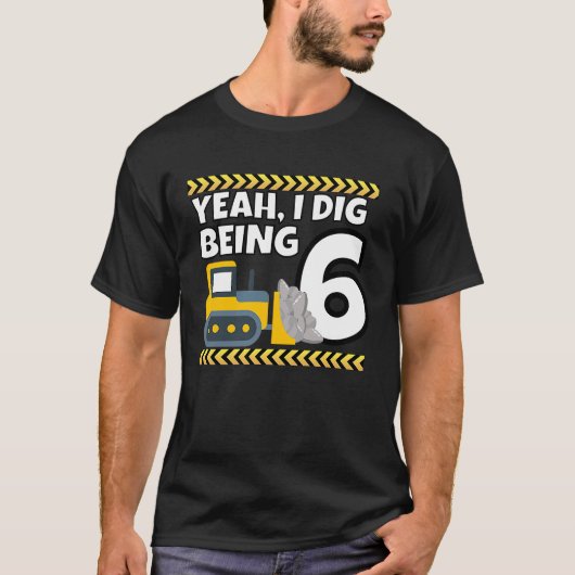 うん私は掘る6ブルドーザー建築6thバード tシャツ (正面)