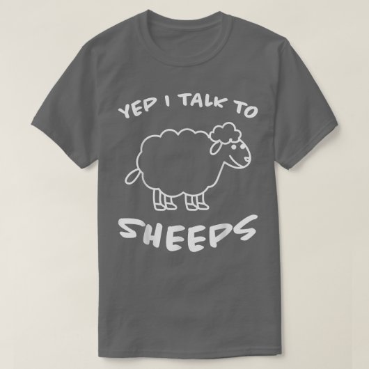 うん私は羊のデザイン羊農家子羊に話す彼女 Tシャツ (デザイン正面)