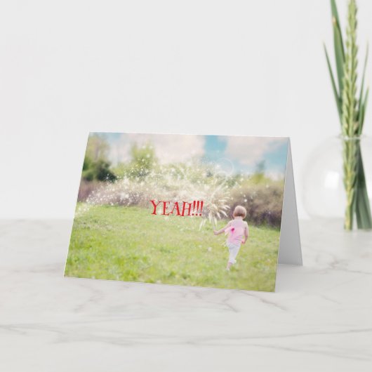 うん – おめでとうカードをやった サンキューカード (正面)