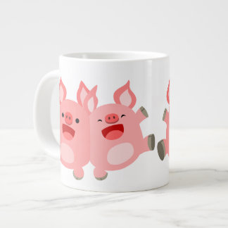 うん!!かわいいマンガ豚ジャンボマグカップ ジャンボコーヒーマグカップ