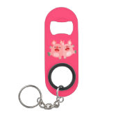 うん!!かわいい漫画の豚ボトルオープナーキーチェーン キーホルダー栓抜き (正面)