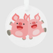 うん!!かわいい漫画ピッグズアクリルオーナメント オーナメント (裏面)