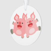 うん!!かわいい漫画ピッグズアクリルオーナメント オーナメント (正面)