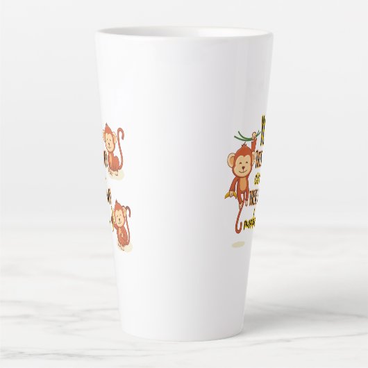 うん!これがサーカスだ俺の3匹のサルだ カフェラテマグ (正面)