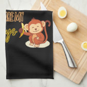 うん!これがサーカスだ俺の3匹のサルだ キッチンタオル (四つ折り)