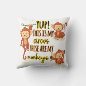 うん!これがサーカスだ俺の3匹のサルだ クッション (裏面)