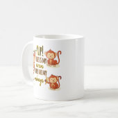 うん!これがサーカスだ俺の3匹のサルだ コーヒーマグカップ (正面左)