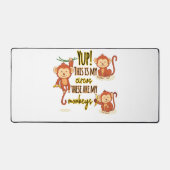 うん!これがサーカスだ俺の3匹のサルだ デスクマット (正面)