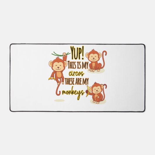 うん!これがサーカスだ俺の3匹のサルだ デスクマット (正面)