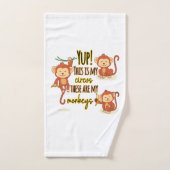 うん！これがサーカスだ俺の3匹のサルだ バスタオルセット (ハンドタオル)