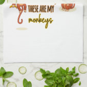 うん！これは私のサーカスこの2匹は私のサル キッチンタオル (折り畳み)