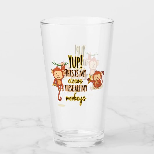 うん!これは私のサーカスこの2匹は私のサル タンブラーグラス (正面)