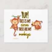 うん！これは私のサーカスこの2匹は私のサル ポストカード (正面)