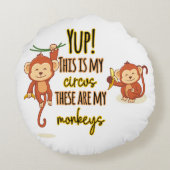 うん!これは私のサーカスこの2匹は私のサル ラウンドクッション (裏面)