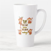 うん！これは私のサーカスこの4匹のサル カフェラテマグ (右)