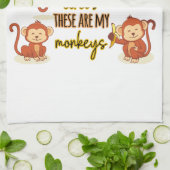 うん！これは私のサーカスこの4匹のサル キッチンタオル (折り畳み)