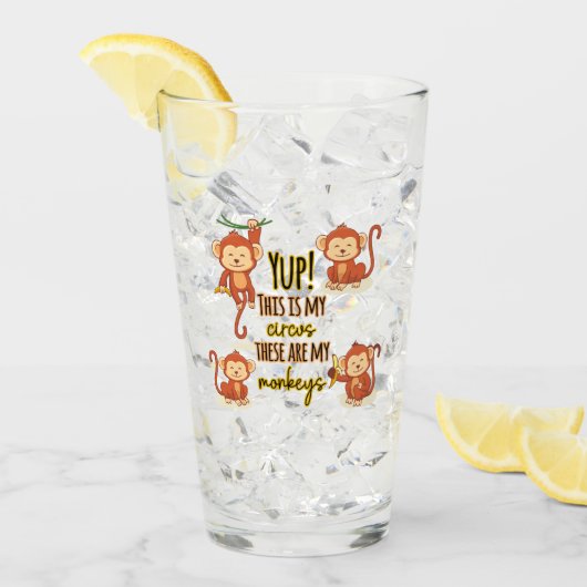 うん!これは私のサーカスこの4匹のサル タンブラーグラス (アイス正面)