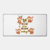 うん！これは私のサーカスこの4匹のサル デスクマット (正面)