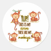 うん！これは私のサーカスこの4匹のサル ラウンドシール (正面)