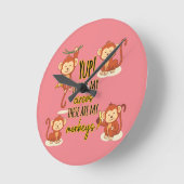 うん！これは私のサーカスこの4匹のサル ラウンド壁時計 (傾斜)