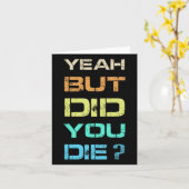 うん、でも皮肉なおもしろいトレーニングジムH死んだ カード (黄色い花)